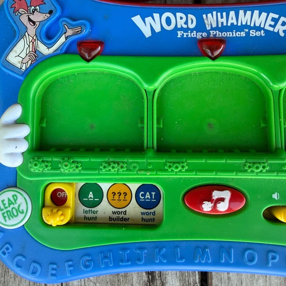 2004 LeapFrog Word Whammer Fridge Phonics Set Kids Blue Magnetic Letters Toy